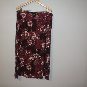 Kathie Lee Plus Size 24W Floral Skirt